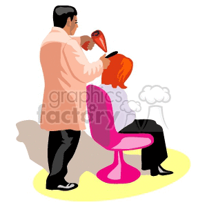 a male hair stylist clipart. Royalty-free image # 155580
