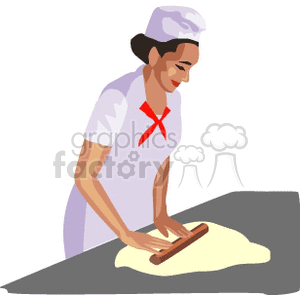 woman making some dough