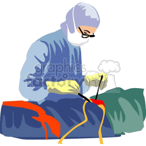 doctor doing surgery clipart. Commercial use image # 155620