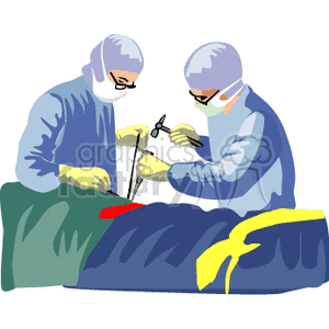 cartoon doctors doing surgery