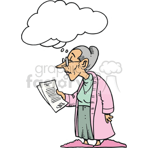  bubble thought thoughts people thinking comic comics funny characters grandma reading   thoughtbubble006 Clip Art People 