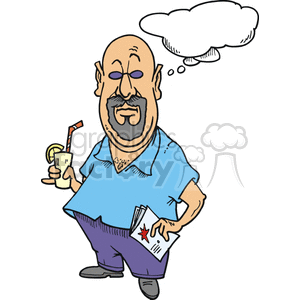  bubble thought thoughts people thinking comic comics funny characters bald guy man cocktail   thoughtbubble036 Clip Art People tourist vacation travel