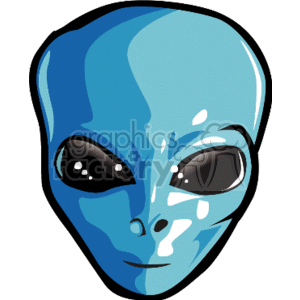 A Blue Alien with Two Black Eyes clipart. Royalty-free image # 156187