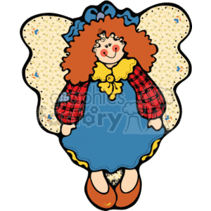  Country Style Angel Doll clipart. Commercial use image # 156244