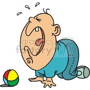 baby babies people toddler toddlers boy boys cry crying ball balls  Baby046.gif Clip Art People Babies toy sad tooth crawling crawl