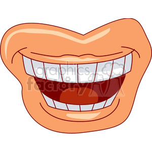 smiling mouth clipart. Commercial use image # 157165