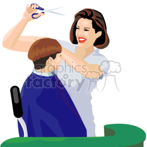Woman hairstylist clipart. Commercial use image # 157967