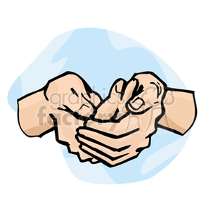 holding hands out clipart.