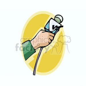 microphonehand clipart. Royalty-free image # 158427