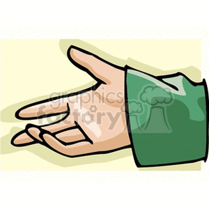 Open hand clipart. Commercial use image # 158433