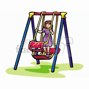 A little girl on a swing glider clipart. Royalty-free image # 158951