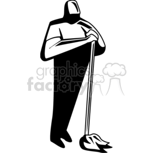   mop moping clean cleaning cleaner Clip Art People Occupations 