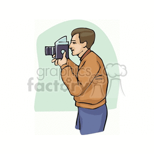 Cartoon photographer  clipart. Commercial use image # 159986