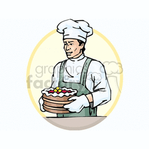 Cartoon chinese cake baker  clipart. Commercial use image # 160006