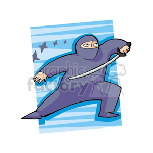 cartoon ninja clipart. Royalty-free image # 160350