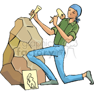female sculptor clipart. Royalty-free image # 161055