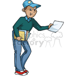 occupations work working occupational boy delivery guy papers   working_060-c Clip Art People Occupations 