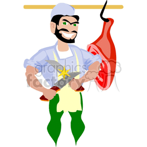 cartoon butcher clipart. Royalty-free image # 161138