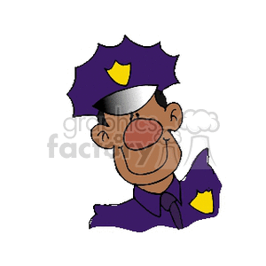 A Police Officer in Blue clipart.