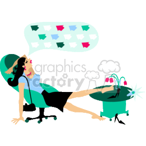 women sleeping at her desk clipart. Royalty-free image # 161684