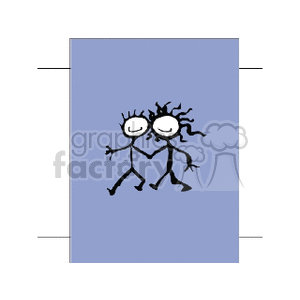   stick people couple couples  couplewalking2.gif Clip Art People Stick People 