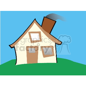 home homes house houses real estate  HOUSE01.gif Clip Art Places Buildings hill retro