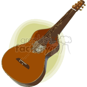brown hawaiian tropical guitar clipart. Royalty-free image # 162998