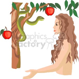 Eve from the Garden of Eden clipart.