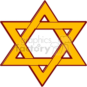 Yellow israel star. clipart. Commercial use image # 164426
