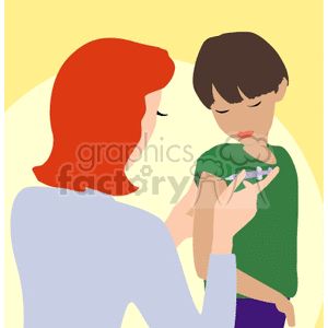 A boy getting a shot clipart. Commercial use image # 165959