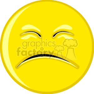  smilie face smilies emoticon emoticons faces yellow circle circles sad  BIM0109.gif Clip Art Signs-Symbols upset frown