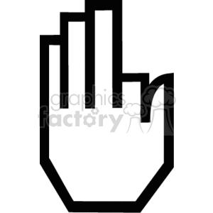   hand hands line lines finger fingers language sign  BIM0129.gif Clip Art Signs-Symbols black white vinyl-ready vinyl 3 three F