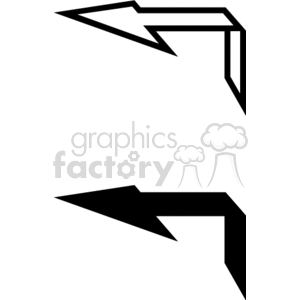 Black and white arrows. clipart. Royalty-free image # 166290