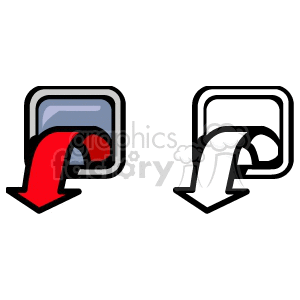 Red arrow pointing down. clipart. Commercial use image # 166340