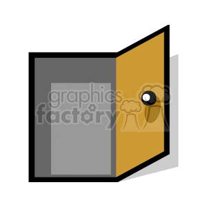 An open door clipart. Commercial use image # 166350