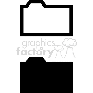   folder folders  BIM0344.gif Clip Art Signs-Symbols black white vinyl-ready vinyl vector