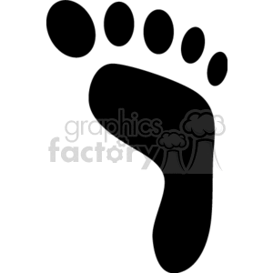 footprint foot print feet  FIM0107.gif Clip Art Signs-Symbols  toe toes footprints human black right