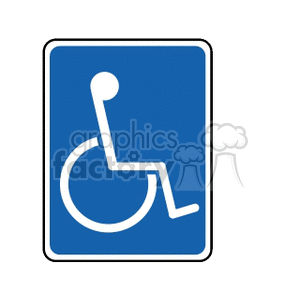 handicap sign clipart. Commercial use image # 166445