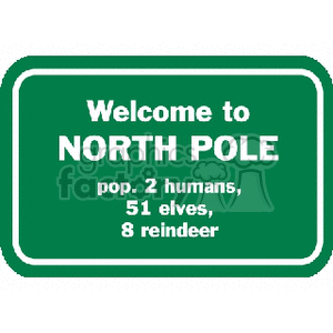 north pole street sign clipart. Commercial use icon # 166944