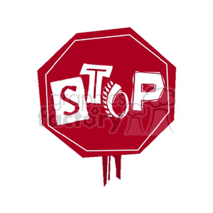 stop sign clipart. Commercial use image # 167430