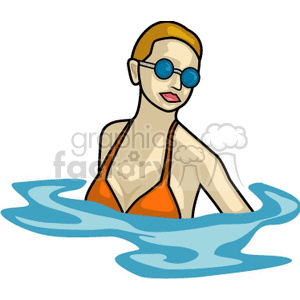 girl in bikini clipart. Commercial use image # 167801