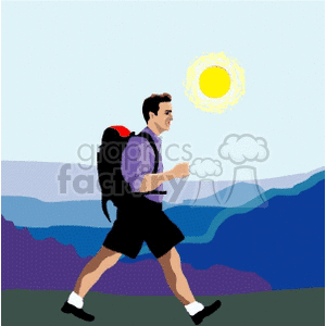 hiking005 clipart. Commercial use image # 168009