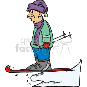 cartoon skier  clipart. Royalty-free image # 168193