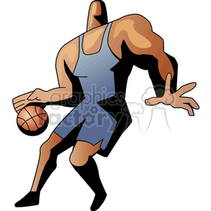 cartoon basketball player clipart. Royalty-free image # 168532