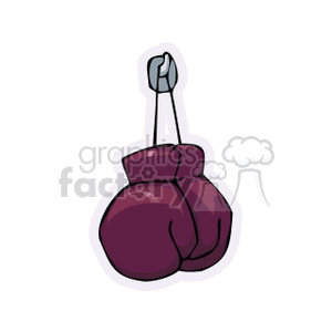 boxing gloves hanging on a hook clipart. Commercial use image # 168706
