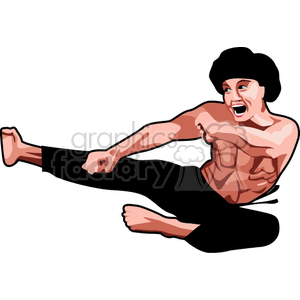 martial arts karate self defense bruce lee kick kicking  bruce.gif Clip Art Sports Martial Arts ninja