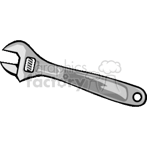 clipart - Vector crescent wrench.