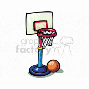 clipart - childs basketball play set.