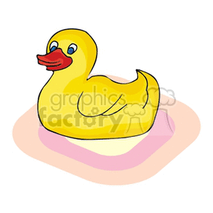 Yellow rubber ducky clipart. Commercial use image # 171208