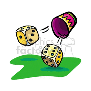   dice craps gamble gambling casino casinos  bone121.gif Clip Art Toys-Games Games 